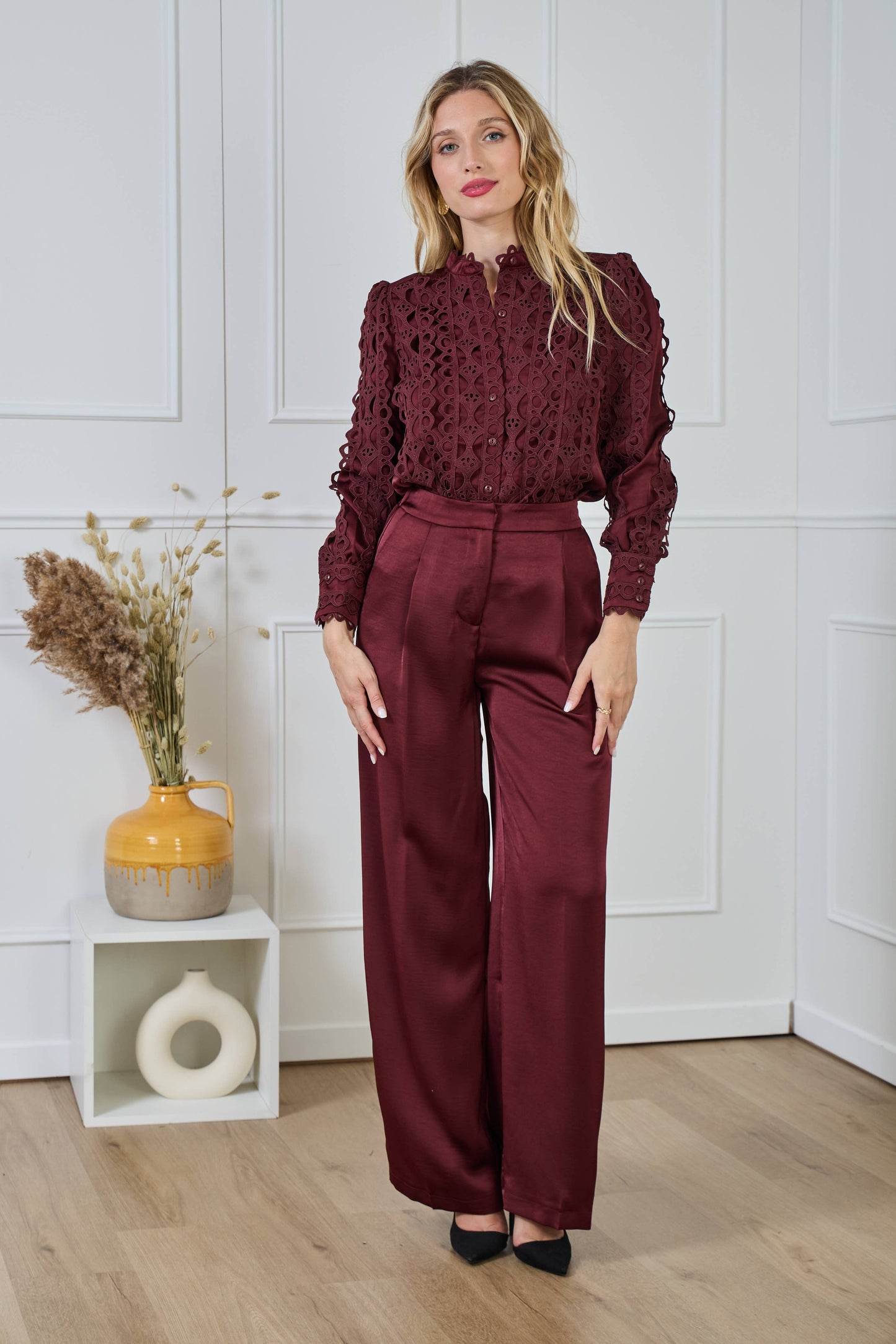 Pantaloni Vin Satiné
