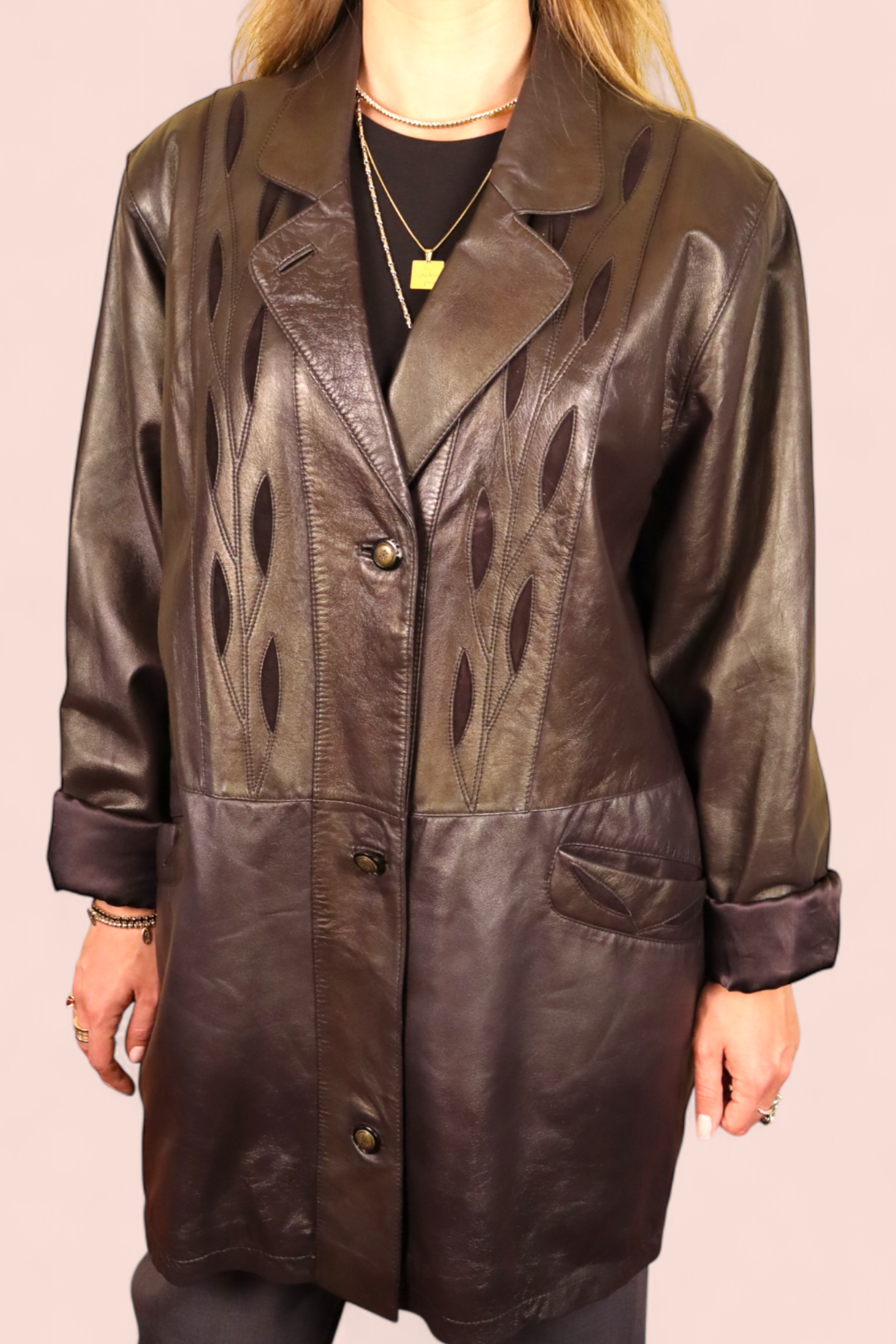 Giacca lunga in Pelle | Vintage