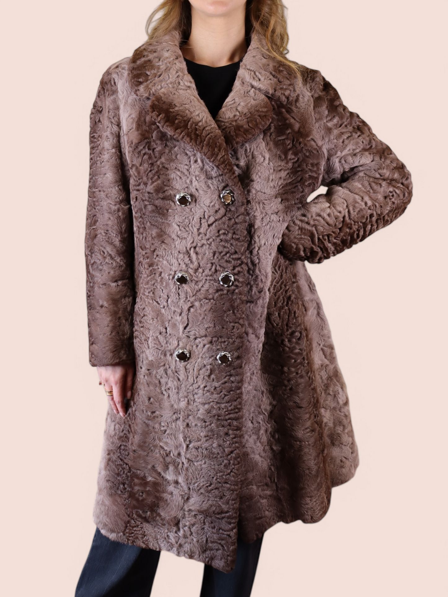 Cappotto in Astrakan Beige | Vintage