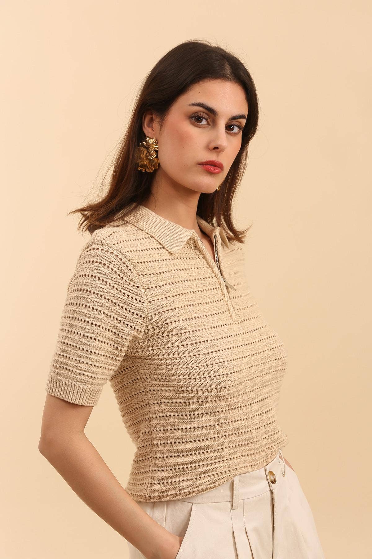 Polo in Maglia Traforata