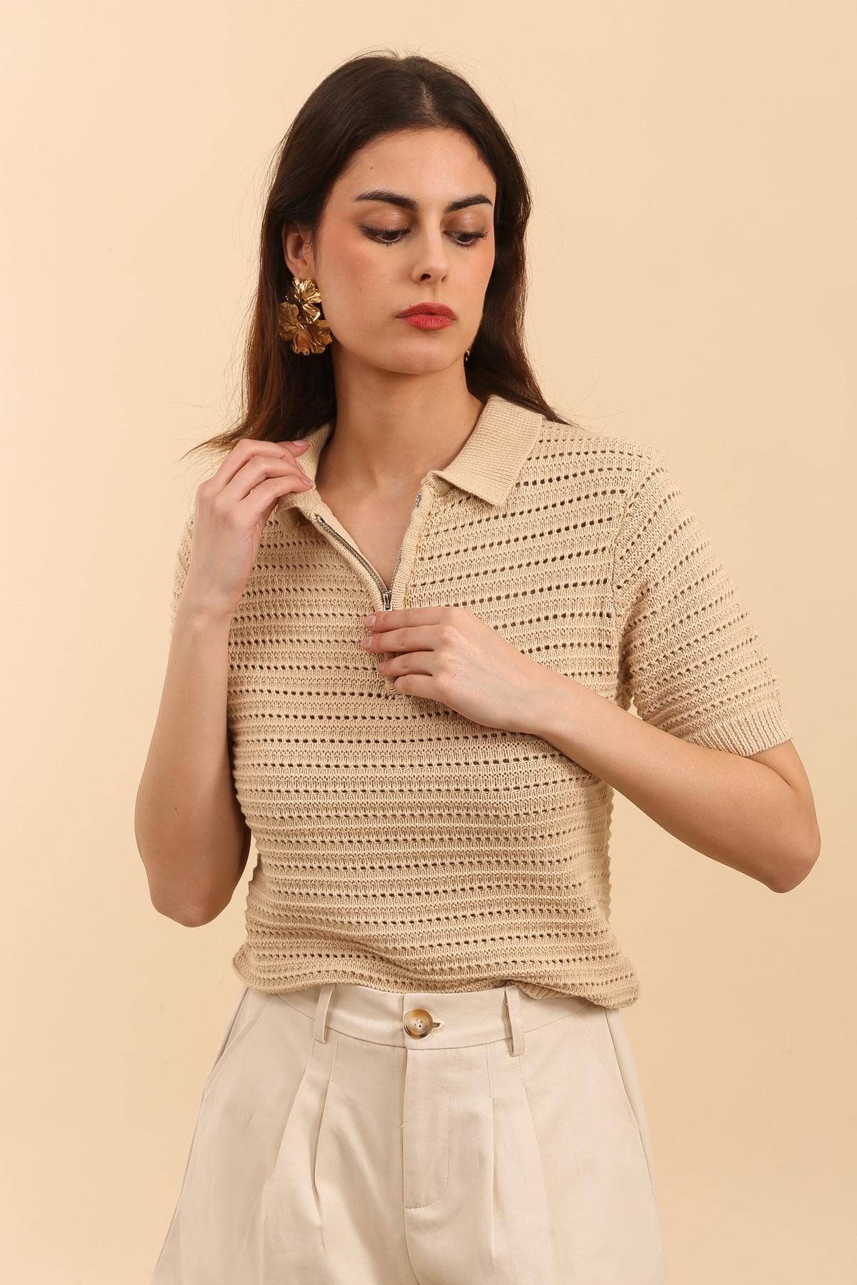 Polo in Maglia Traforata