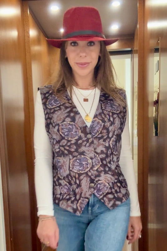 Gilet con Stampa Barocca | Vintage