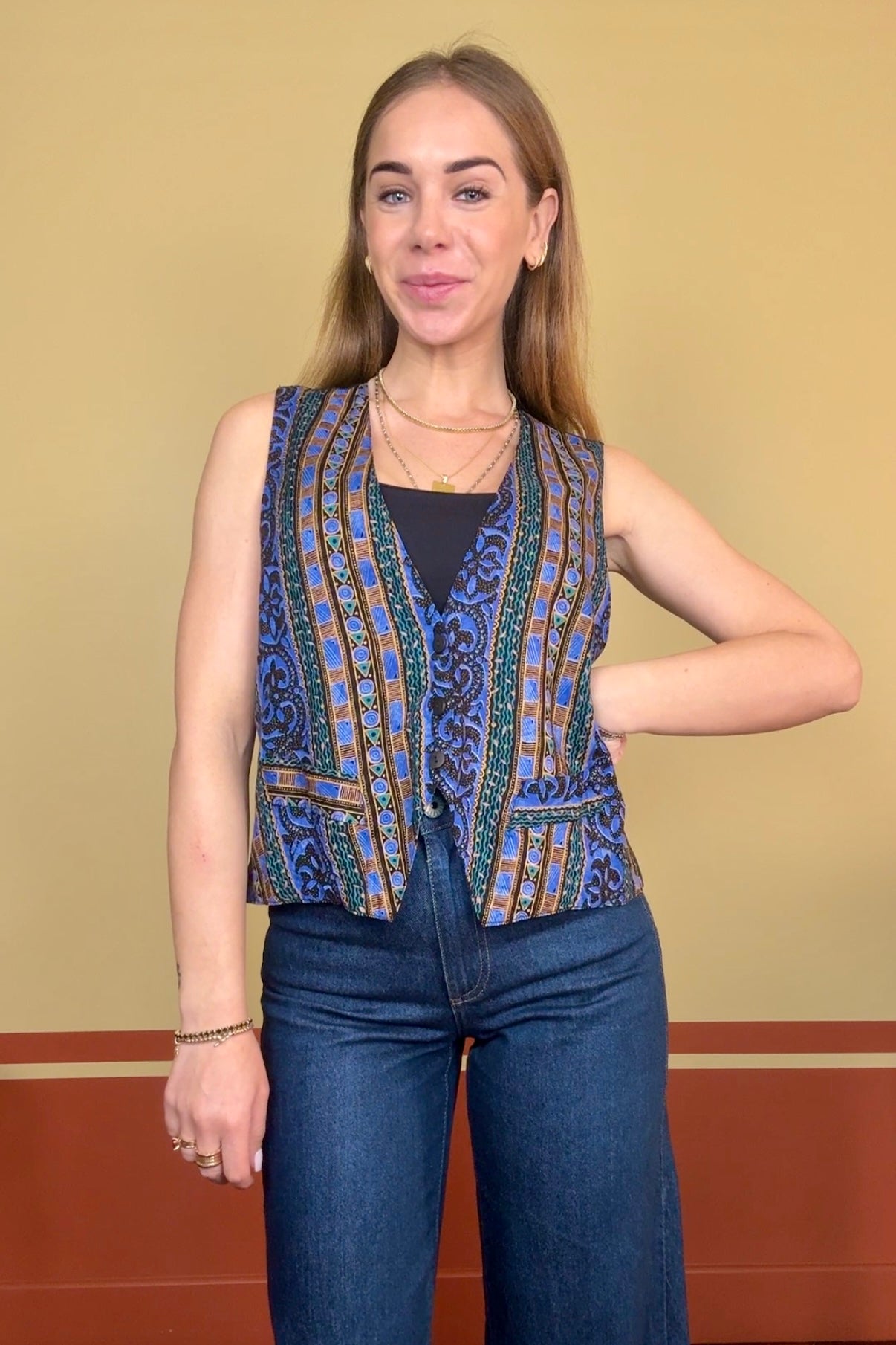 Gilet Geometrico Multicolor | Vintage