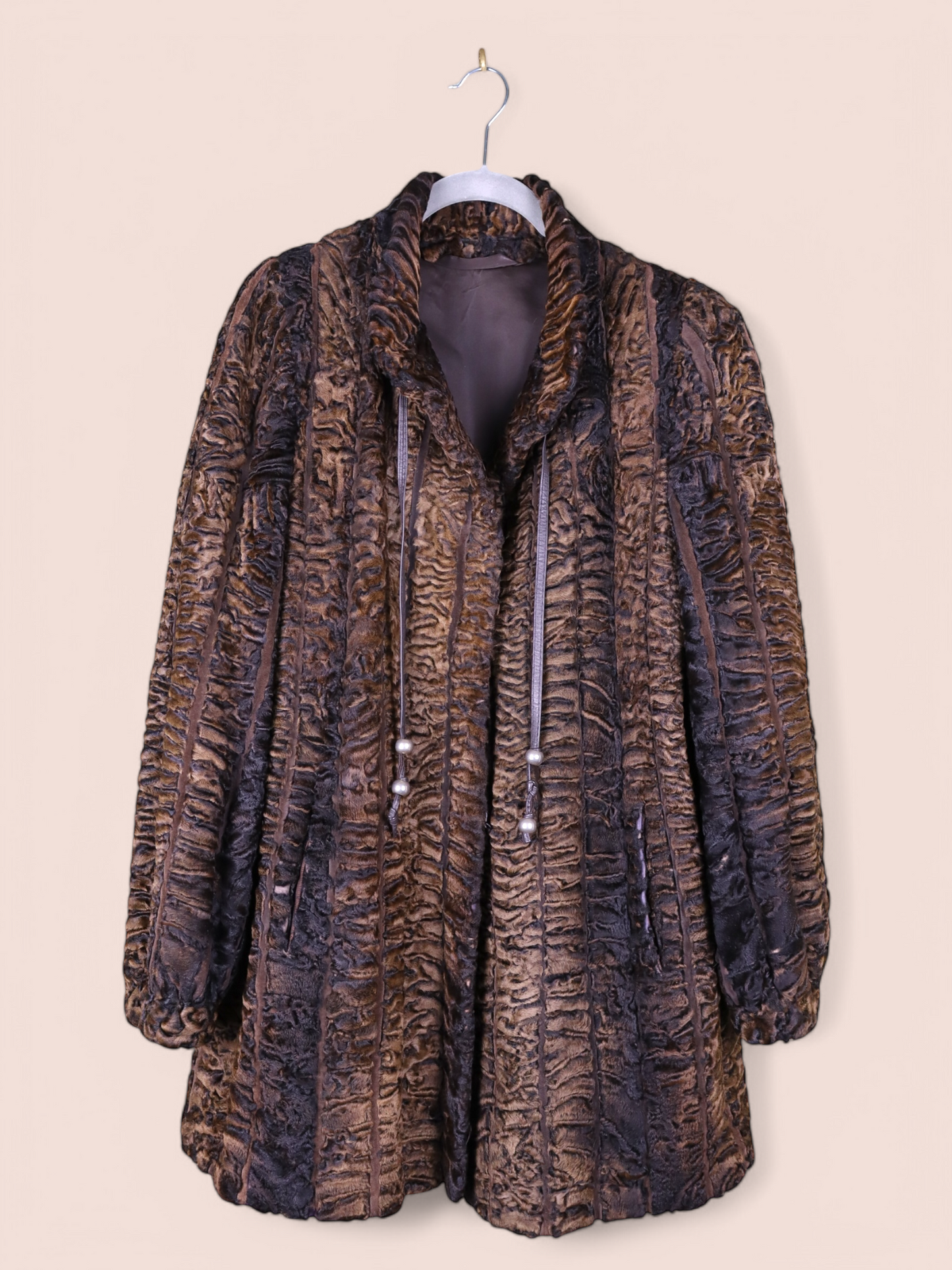 Cappotto in Astrakan Marrone | Vintage